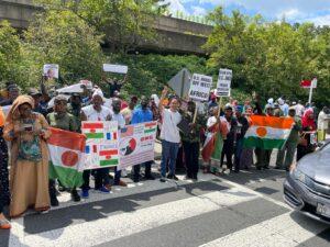 Protest at French Embassy DC