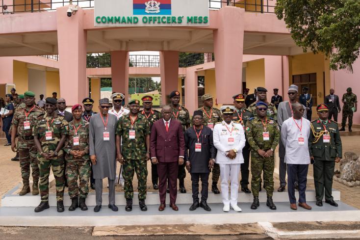West African army chiefs of staff meeting in Accra on August 17, 2023, in Ghana AFP GERARD NARTEY