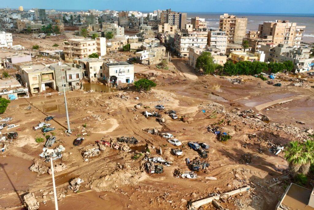 Emergency workers uncovered more than 1,500 bodies in the debris of Libya’s eastern city of Derna on Tuesday. [Jamal Alkomaty/AP Photo]