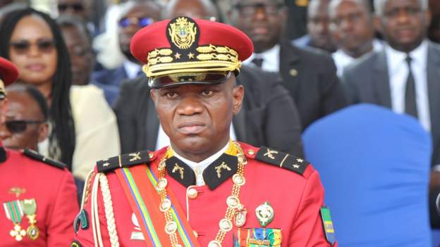 Gen Brice Oligui Nguema was sworn in as Gabon's transitional president on Monday