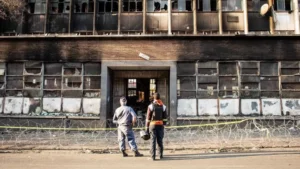 The building was gutted by the fire that began in the early hours of Thursday